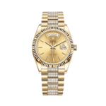 Rolex Day-Date 128238 Yellow Gold Champagne Dial Diamond Bracelet