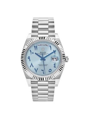 Rolex Day-Date 228236 Platinum Ice Blue Arabic Dial