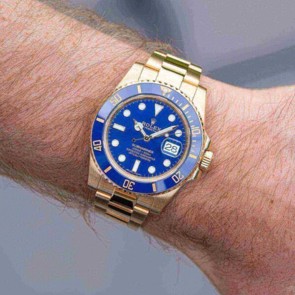 Rolex Submariner 116618LN-0003 40mm 18K Yellow Gold Oyster Bracelet Automatic Blue Dial