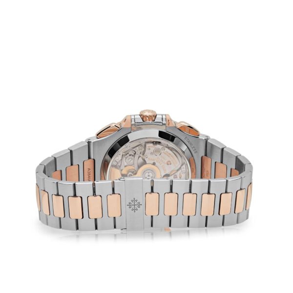 Patek Philippe Nautilus 5980/1AR-001 Chronograph Stainless Steel Rose Gold Blue Dial (2024)