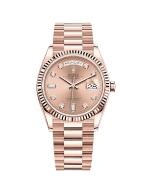 Rolex Day-Date 128235 Rose Gold Pink Diamond Dial