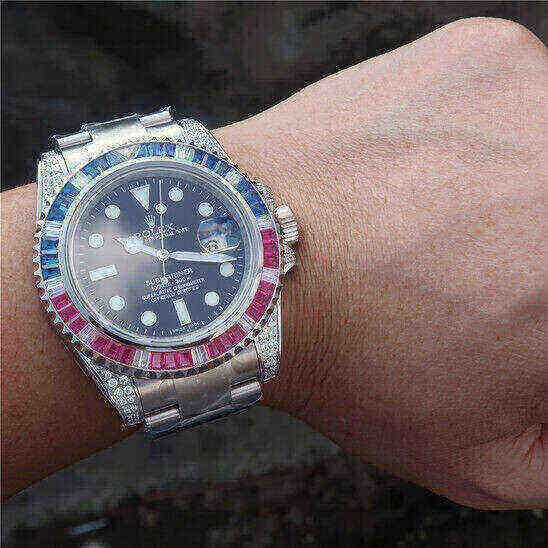 Rolex Submariner M126610LN-0007 Silver Blue/Red Diamond