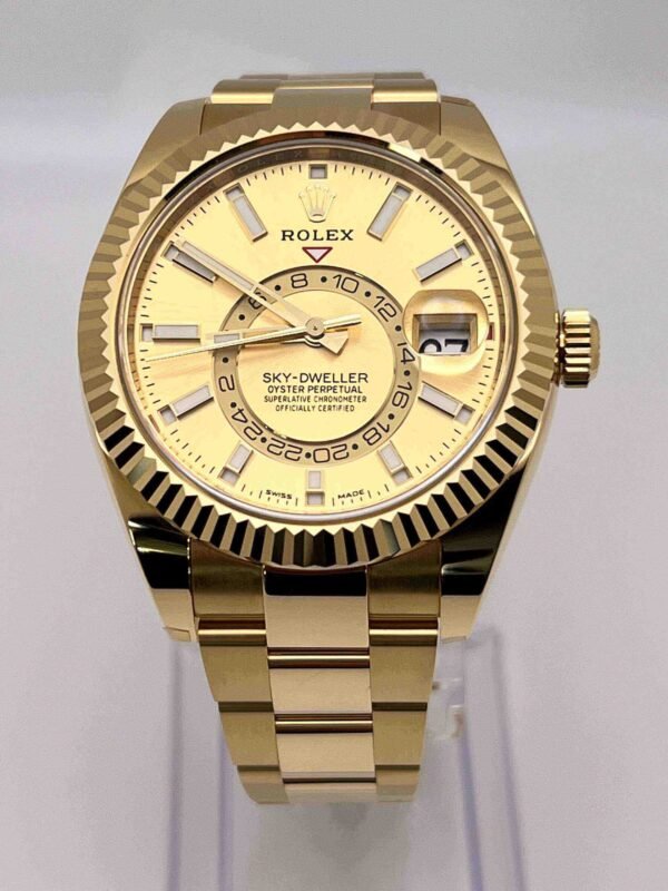 Rolex Sky-Dweller 326938 Yellow Gold Champagne Dial