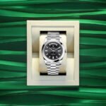 Rolex Day-Date 40 Presidential Black dial, Smooth Bezel, President bracelet, Watch 228206-0013