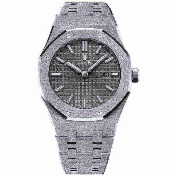 Audemars Piguet Oak Frosted Gold Quartz Black dial, 33mm, 18k White gold, 67653BC.GG.1263BC.02