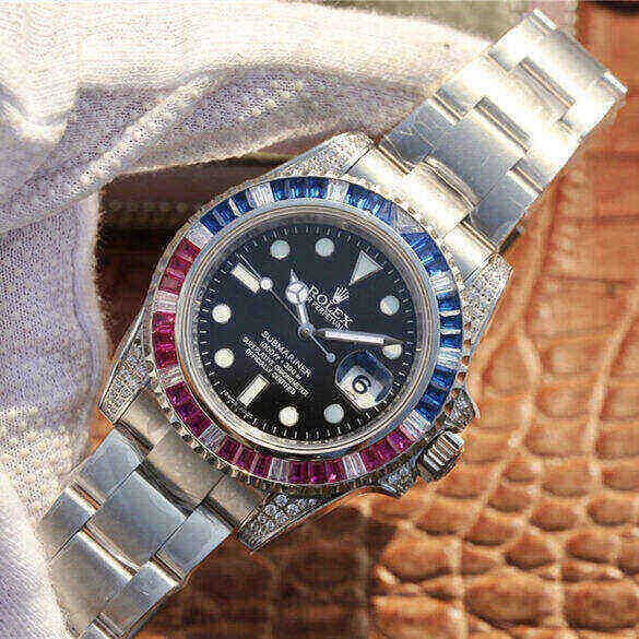 Rolex Submariner M126610LN-0007 Silver Blue/Red Diamond