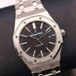 Audemars Piguet Oak Selfwinding with Black Dial 41mm Stainless Steel Watch 15400ST.OO.1220ST.01