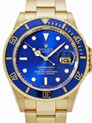 Rolex Submariner Date 116618LB-0003 Yellow Gold Blue Dial
