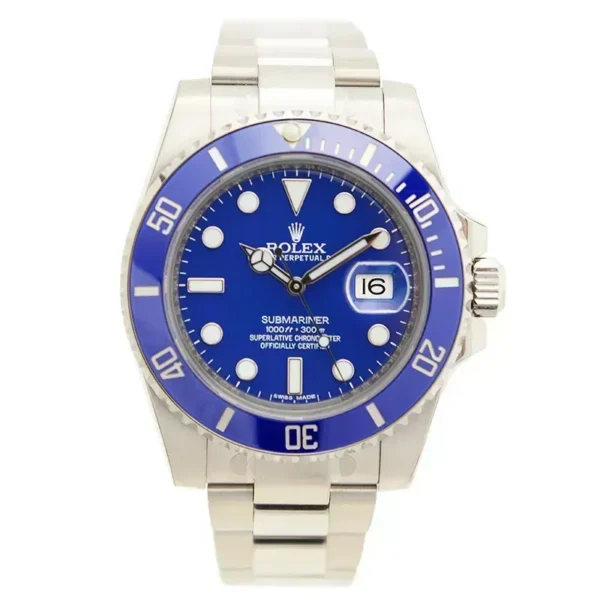 Rolex Submariner 116619-0001 40mm 18K White Gold Oyster Bracelet Automatic Blue Dial