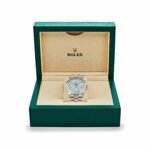 Rolex Day-Date 228206 Platinum Ice Blue Diagonal Motif Dial