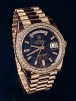 Rolex Day-Date 228345RBR-0016 Rose Gold Eisenkiesel Dial Diamond Bezel