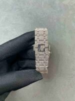 Audemars Piguet Oak Frosted Gold Quartz Black dial, 33mm, 18k White gold, 67653BC.GG.1263BC.02