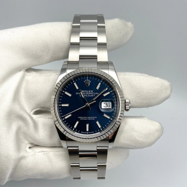 Rolex Datejust 126234 White Gold Stainless Steel Blue Dial Oyster
