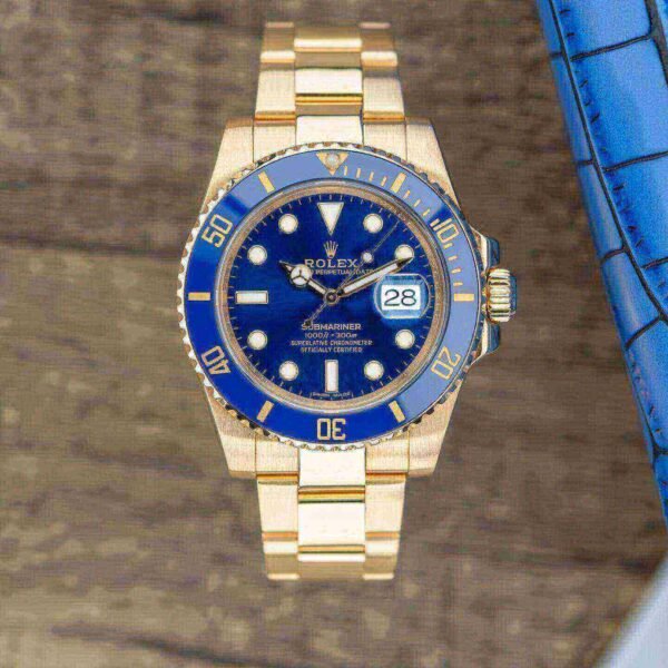 Rolex Submariner 116618LN-0003 40mm 18K Yellow Gold Oyster Bracelet Automatic Blue Dial
