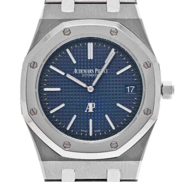 Audemars Piguet Oak Jumbo Extra-Thin, 39mm, Titanium, blue dial, 15202IP.OO.1240IP.01