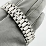 Rolex Day-Date 228396TBR Platinum Diamond Bezel Ice Blue Diamond Dial