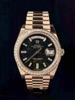 Rolex Day-Date 228345RBR-0016 Rose Gold Eisenkiesel Dial Diamond Bezel