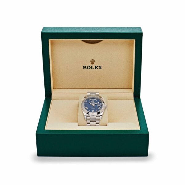 Rolex Day-Date 228206 Platinum Blue Dial