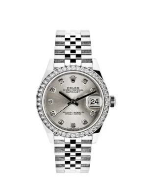 Rolex Datejust 278384RBR-0034 White Gold Stainless Steel Silver Dial