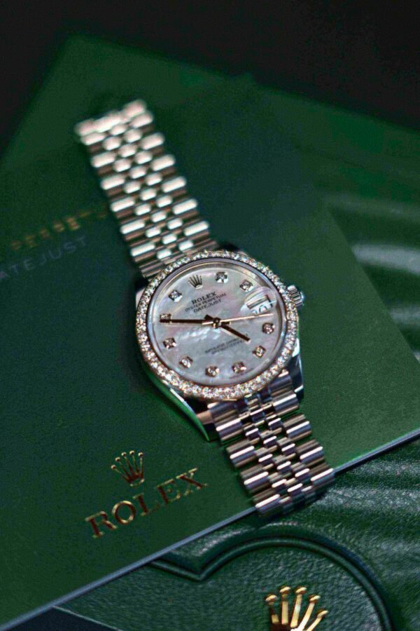 Rolex Datejust 126284RBR-0012 Stainless Steel White Gold Mother of Pearl Dial