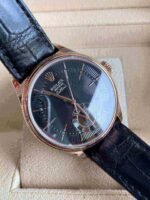 Rolex Cellini Dual Time Rose Gold Automatic Mens Watch 50525-L