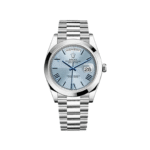 Rolex Day-Date 228206 Platinum Ice Blue Roman Dial