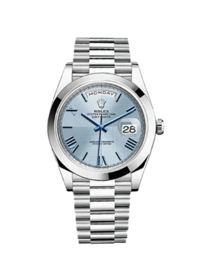 Rolex Day-Date 228206 Platinum Ice Blue Roman Dial