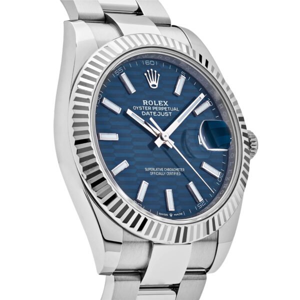 Rolex Datejust 126334 Stainless Steel Fluted Motif Blue Dial Oyster
