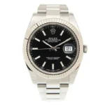Rolex Oyster Perpetual Datejust 126334-0017 41mm Stainless Steel Fluted / Oyster / Black