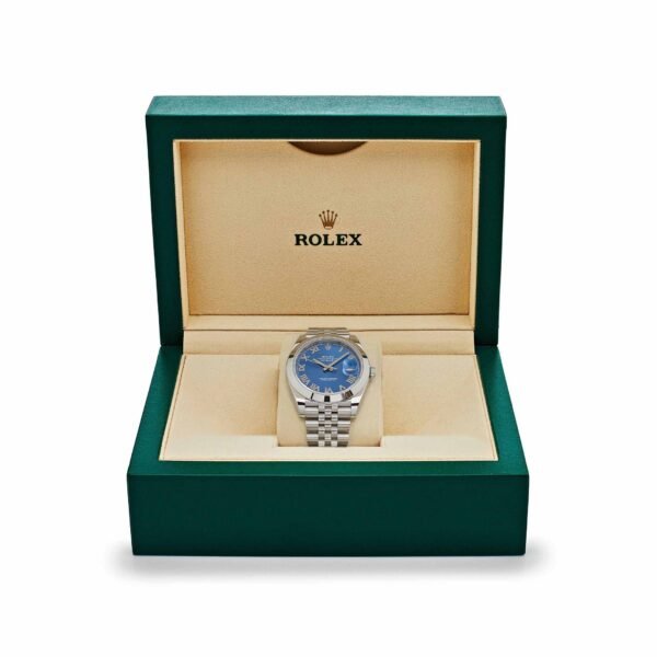 Rolex Datejust 126300 Stainless Steel Blue Roman Dial Jubilee