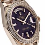 Rolex Day-Date 228345RBR-0016 Rose Gold Eisenkiesel Dial Diamond Bezel