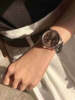 Rolex Cellini Dual Time Rose Gold Automatic Mens Watch 50525-L Box Card