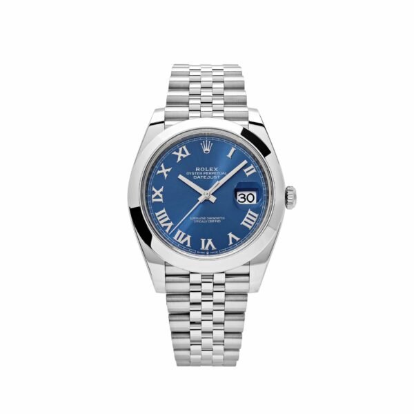 Rolex Datejust 126300 Stainless Steel Blue Roman Dial Jubilee