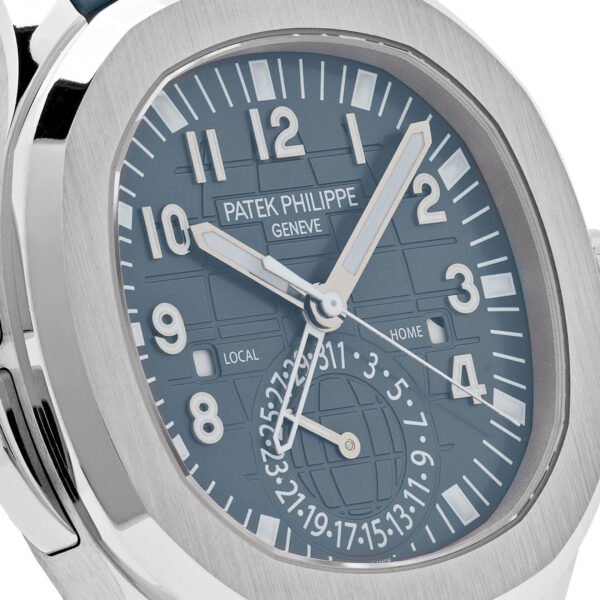 Patek Philippe Aquanaut 5164G-001 'Travel Time' White Gold Blue-Gray Dial