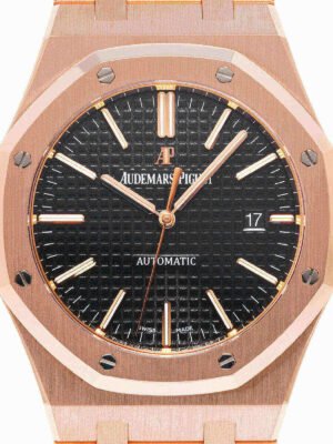 Audemars Piguet Oak Selfwinding Automatic 41MM Black Dial Watch 15400OR.OO.1220OR.01