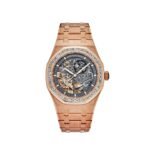 Audemars Piguet Royal Oak 15412OR.ZZ.1220OR.01 Double Balance Wheel Openworked Rose Gold Baguette Bezel (2021)