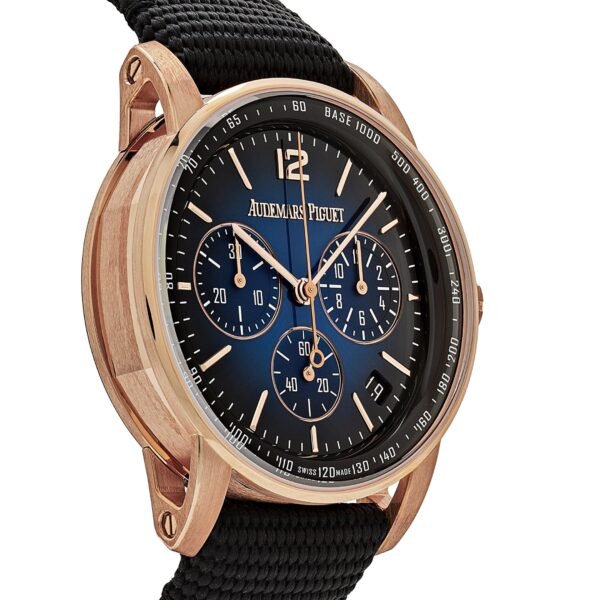 Audemars Piguet Code 11.59 26393OR.OO.A002KB.03 Selfwinding Chronograph Rose Gold Blue Dial (2022)