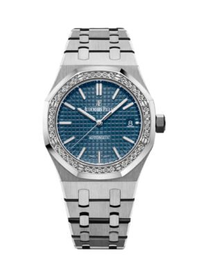 Audemars Piguet Royal Oak 15451ST.ZZ.1256ST.03 Stainless Steel Blue Dial Diamond Bezel