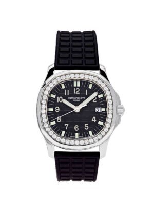 Patek Philippe Aquanaut 5067A-001 'Ladies' Stainless Steel Black Dial Diamond Bezel