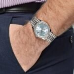 Rolex Day-Date 128396TBR Platinum Ice Blue Dial Diamond Bezel (2024)