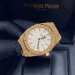 Audemars Piguet Oak Frosted Gold Silver dial, 33mm, 18k Rose gold, 67653OR.GG.1263OR.01