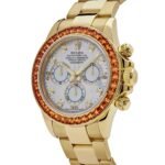 Rolex Daytona 116578SACO Yellow Gold Sapphire Bezel Mother Of Pearl Dial