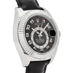 Rolex Sky-Dweller 326139-L(FC) White Gold Black Dial Leather Strap