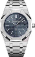 Audemars Piguet Oak Jumbo Extra-Thin Stainless Steel Blue dial Watch 15202ST.OO.1240ST.01