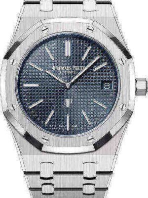 Audemars Piguet Oak Jumbo Extra-Thin Stainless Steel Blue dial Watch 15202ST.OO.1240ST.01