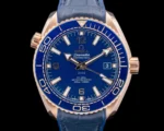 Omega Seamaster Planet Ocean 600M 43.5 mm, Sedna_ Gold on Leather Strap with Rubber Lining, 215.63.44.21.03.001