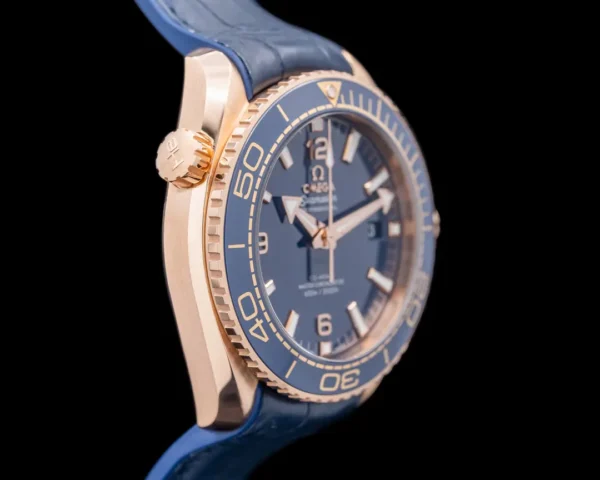Omega Seamaster Planet Ocean 600M 43.5 mm, Sedna_ Gold on Leather Strap with Rubber Lining, 215.63.44.21.03.001