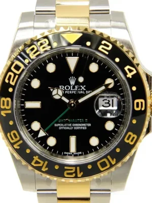 Rolex GMT-Master II 116713LN-78203 40mm 18kt Yellow Gold Automatic Black Dial