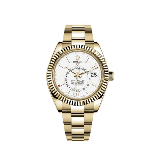 Rolex Sky-Dweller 326938 Yellow Gold White Dial