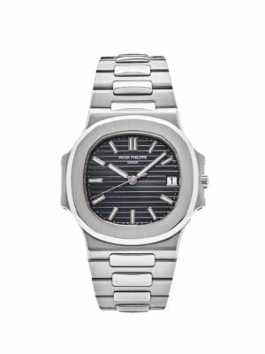 Patek Philippe Nautilus 3711/1G-001 Date White Gold Black Dial